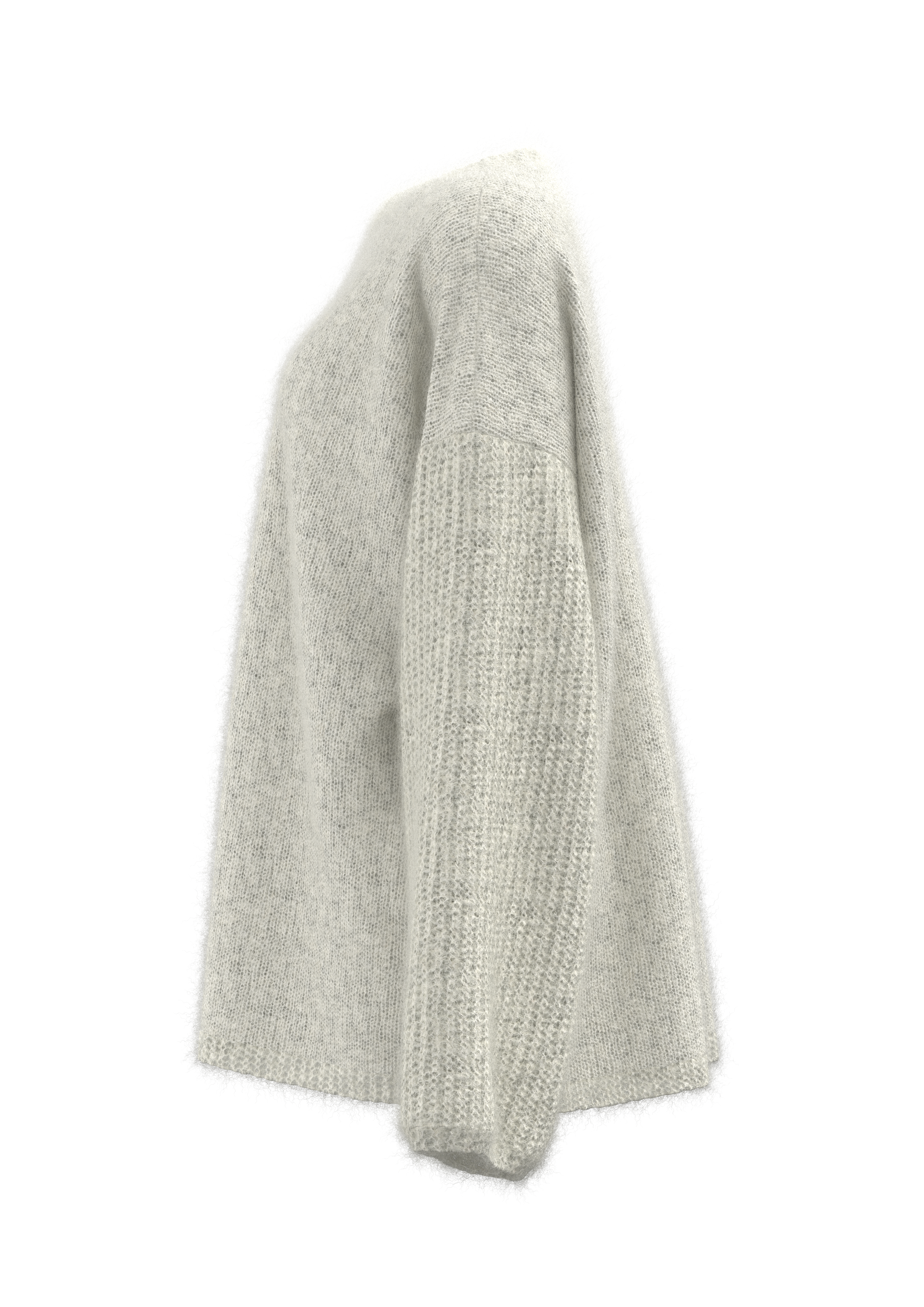 女式圆领落肩毛衫