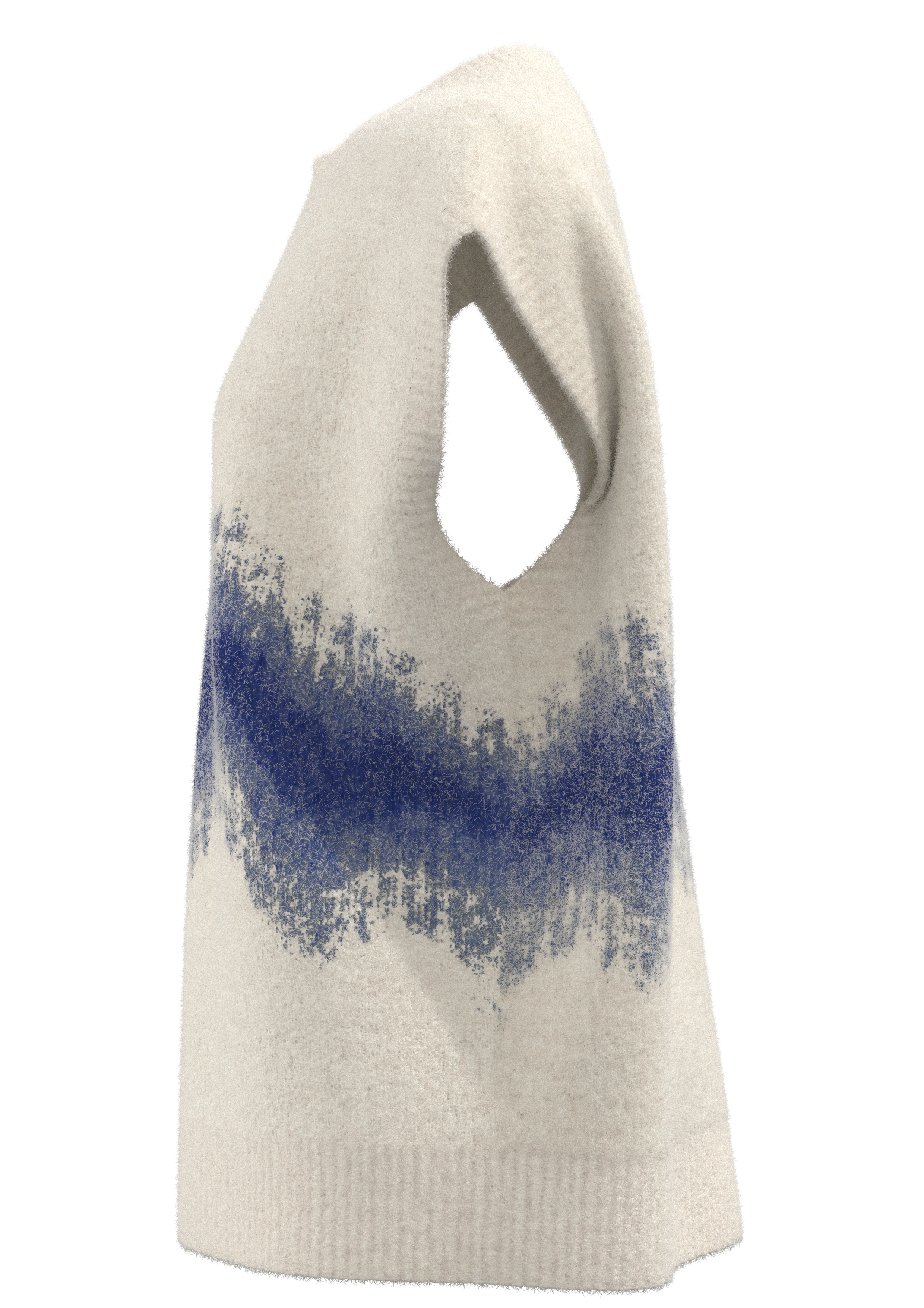 女式圆领提花针织背心