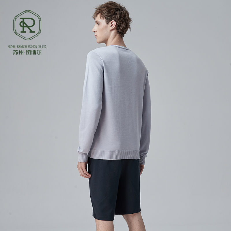 男士 O 领图案印花套头衫 SUSTAINABLE SEAMLESS SPROTSWEAR