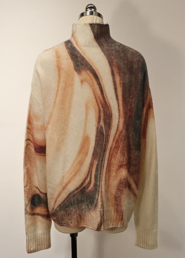 女式高领套头毛衣