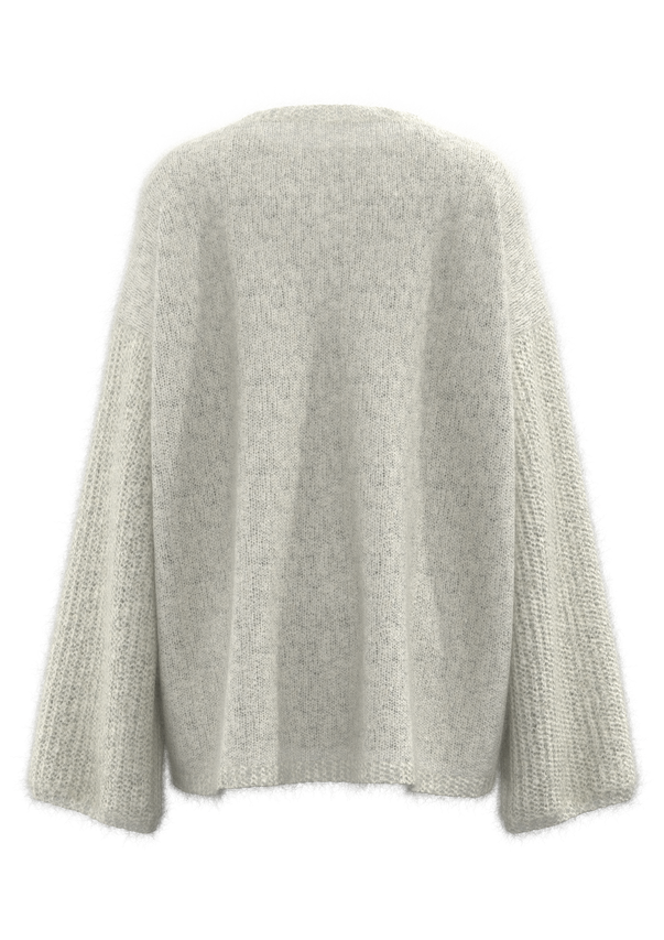 女式圆领落肩毛衣