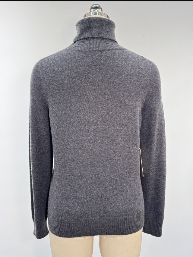 100％羊绒女性无缝高领披肩套头衫