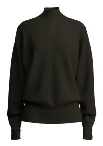 女式绞花针织套头毛衣