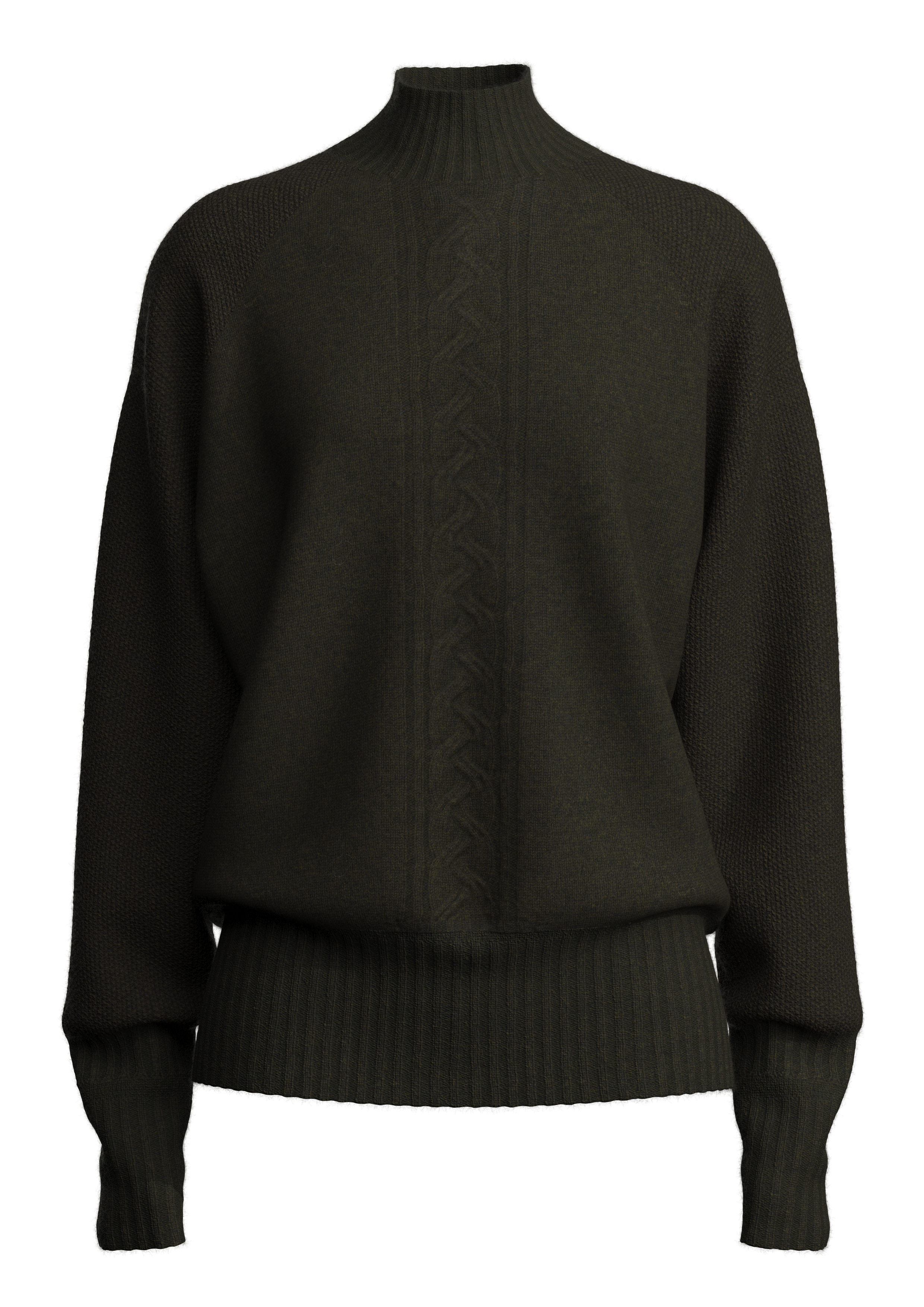 女式绞花针织套头毛衣