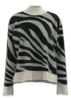 女式小高领斑马纹套头衫