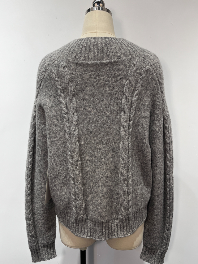 混合有线编织无缝毛衣