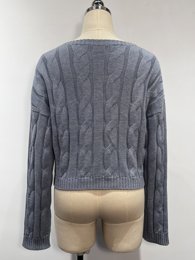 棉花混合女性的无缝套头衫